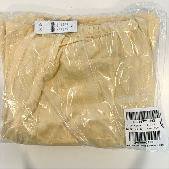 NWT J. Crew Soleil Pant Linen Sweet Meringue Yellow - Picture 5 of 6